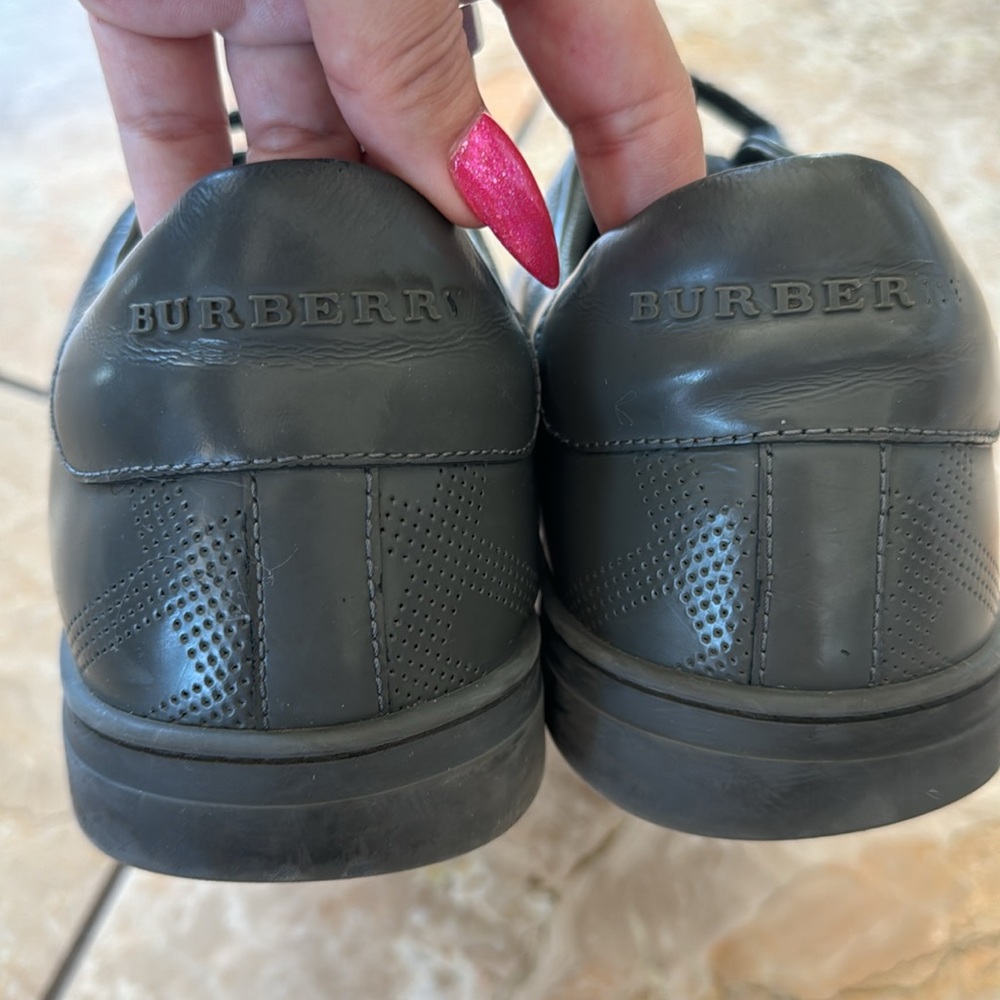 Men’s Burberry Grey Leather Sneakers size 44. - Picture 2 of 11